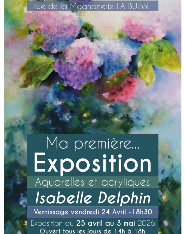 Flyer exposition Ma première Exposition — Isabelle Delphin